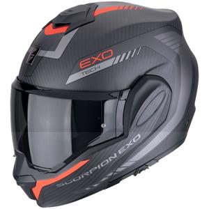 Saliekamā motocikla ķivere Scorpion EXO-TECH EVO CARBON COSY matēta melna-arkana - II. kvalitāte