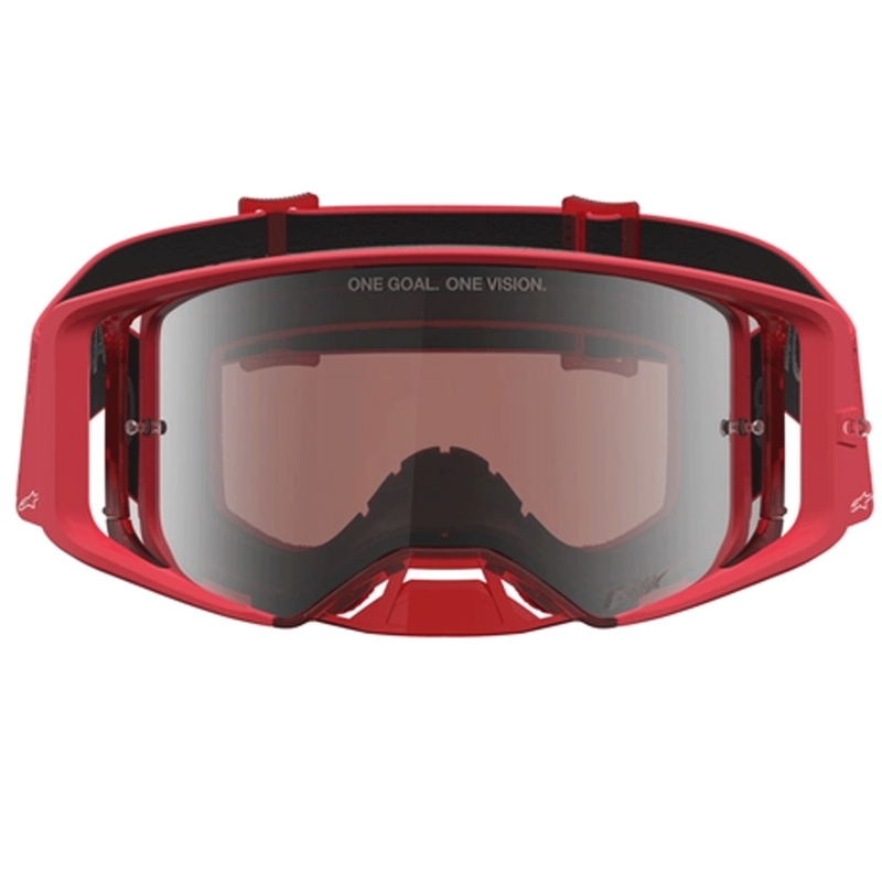 Alpinestars Supertech Vesta fluorescējošas sarkanas-hromētas motokrosa brilles