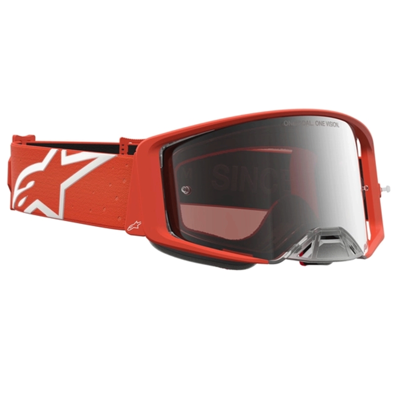 Alpinestars Supertech Vesta oranži sudrabainas motokrosa brilles