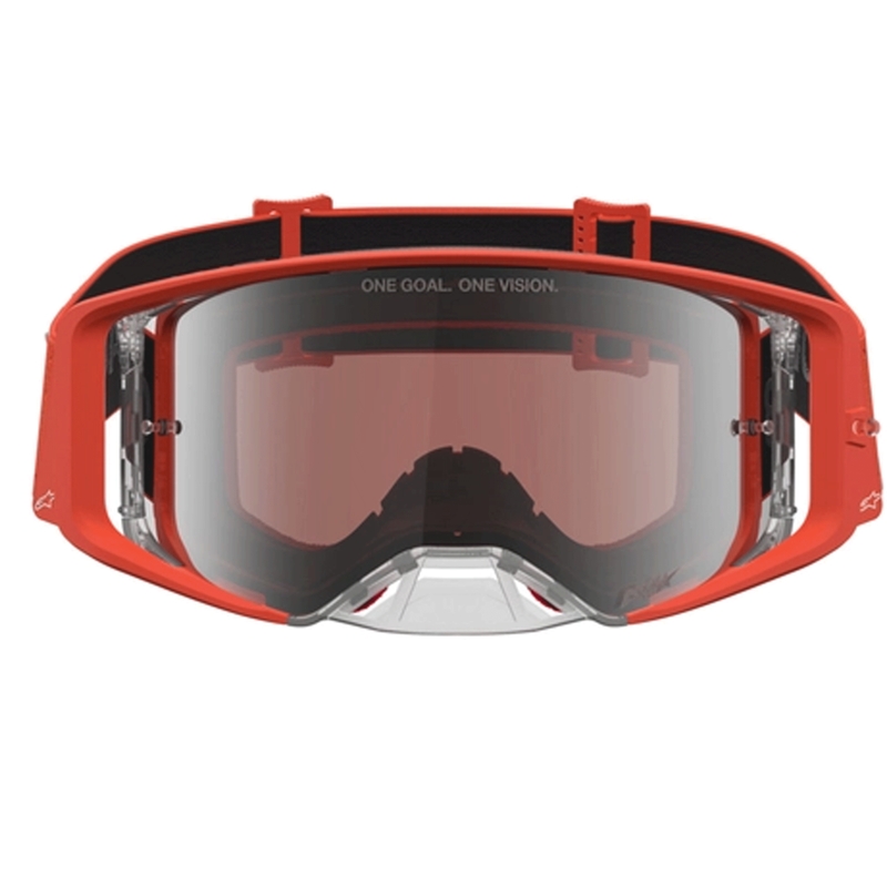 Alpinestars Supertech Vesta oranži sudrabainas motokrosa brilles
