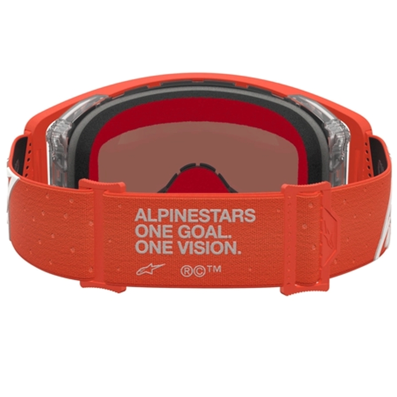 Alpinestars Supertech Vesta oranži sudrabainas motokrosa brilles