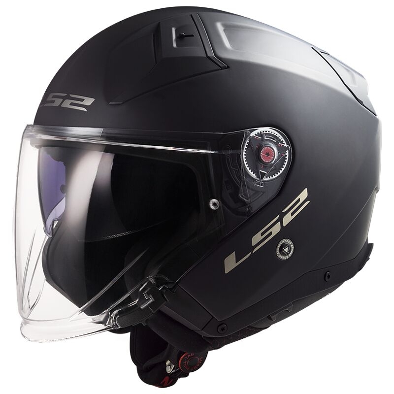Atvērt Motociklu ķivere LS2 OF603 Infinity II Solid Black Matte - II. kvalitāte