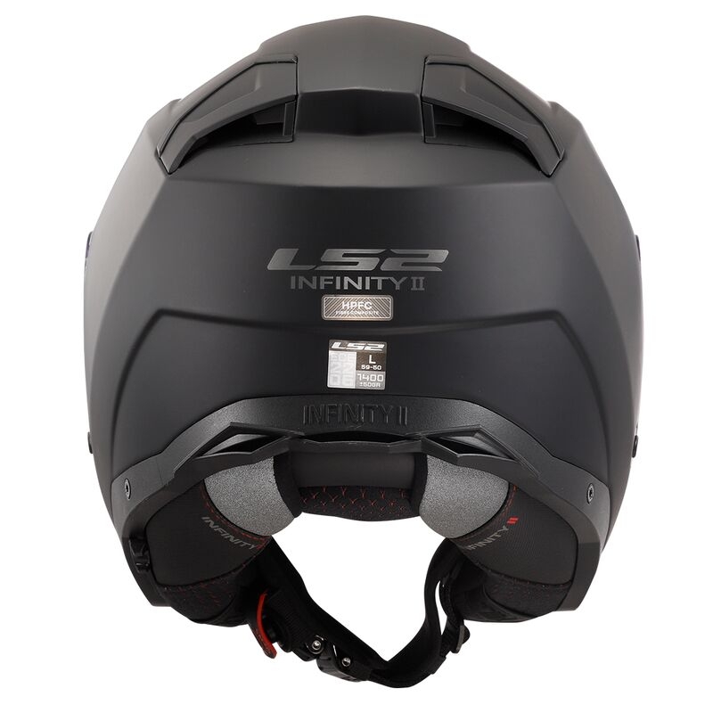 Atvērt Motociklu ķivere LS2 OF603 Infinity II Solid Black Matte - II. kvalitāte