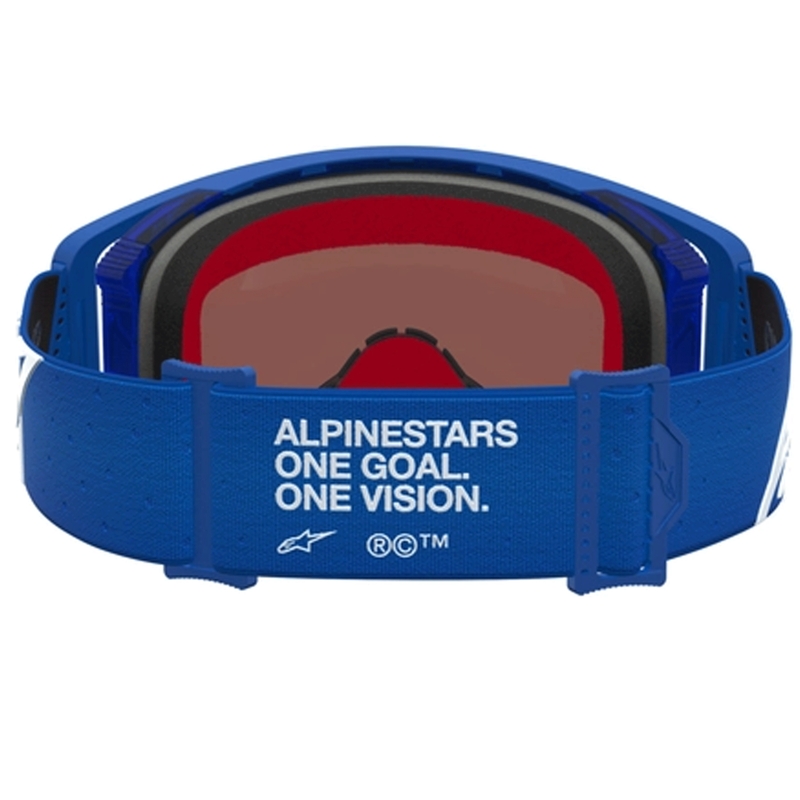 Alpinestars Supertech Vesta zili baltas motokrosa brilles