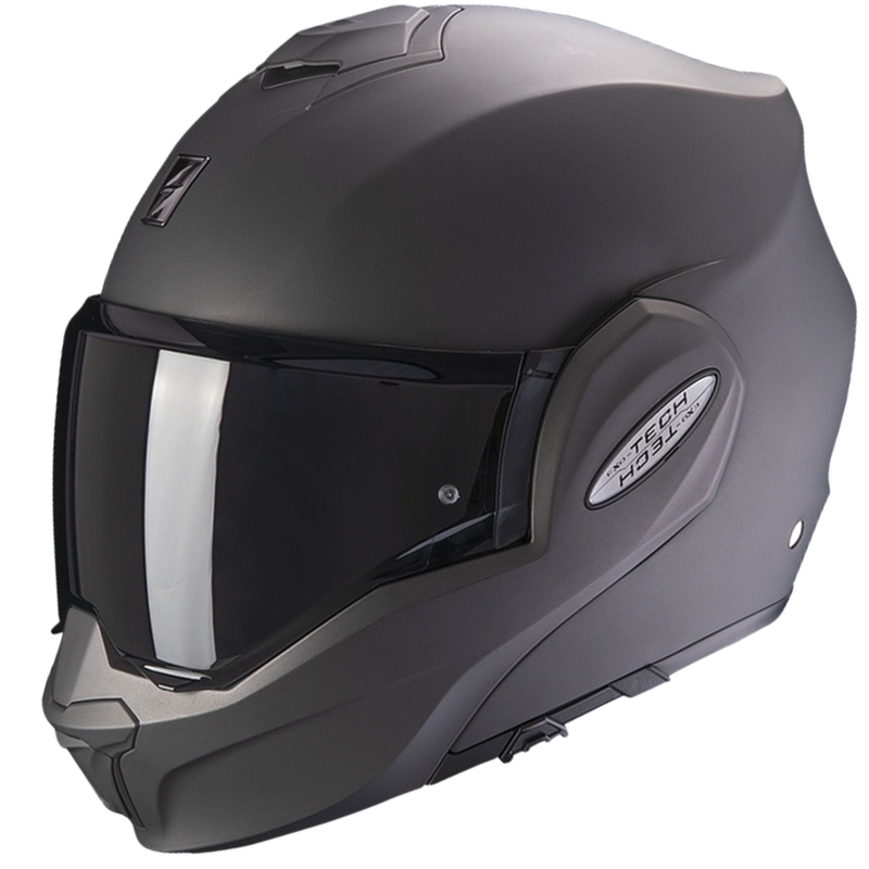 Saliekamā moto ķivere Scorpion EXO-TECH EVO Solid matēts antracīts - II. kvalitāte