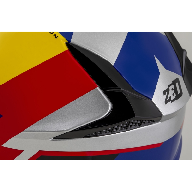 Motokrosa ķivere ZED X1.9 Tendo pearl blue-red-yellow-silver - II. kvalitāte
