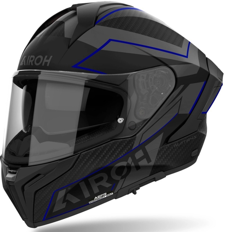 Integrēta motocikla ķivere Airoh MATRYX Sentinel matēti zila