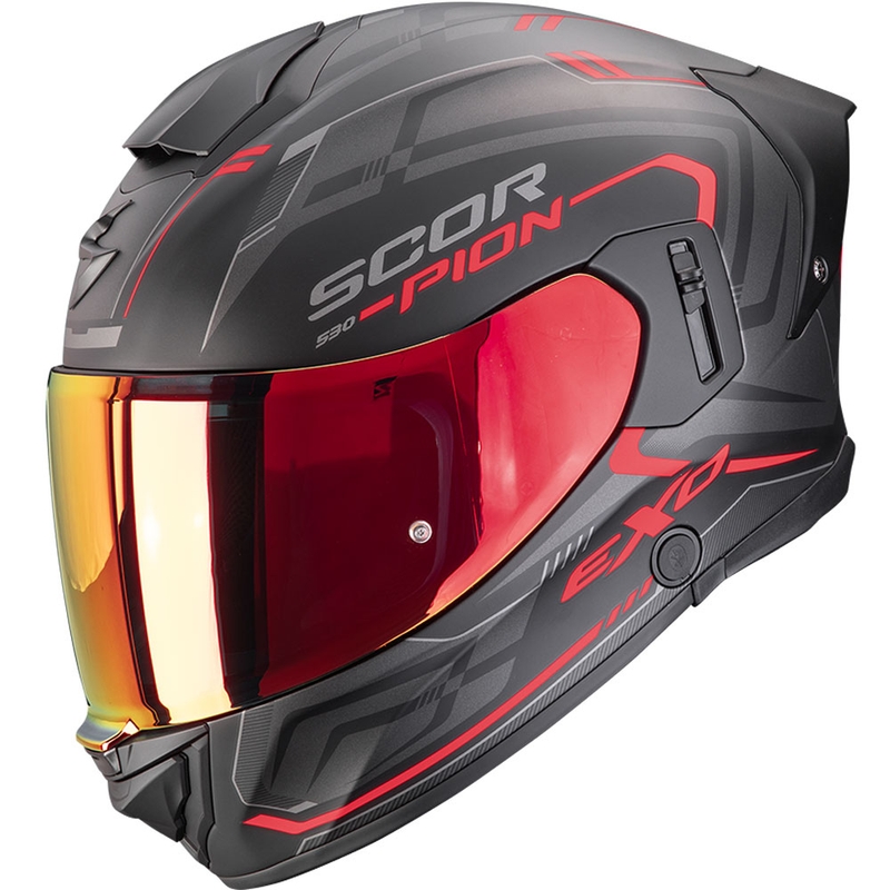 Scorpion EXO-530 Air Slope slēgta motocikla ķivere, matēta melna-sarkana - II. kvalitāte