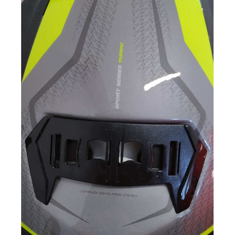 Vyklápěcí přilba na motorku MT Atom Tarmac černá matná-fluo žlutá - II. jakost