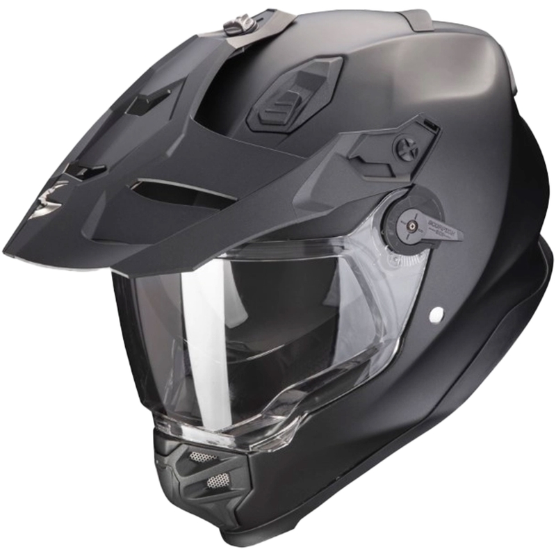 Enduro moto ķivere SCORPION ADF-9000 AIR Solid pearl black matēta - II. kvalitāte
