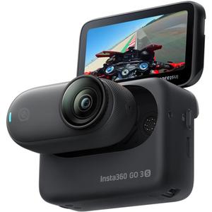Insta360 GO 3S motocikla ķiverē ievietojama POV komplekta darbības kamera, melna