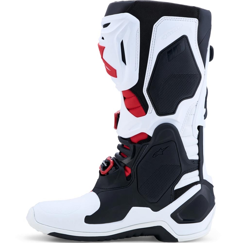 Alpinestars TECH 10 motokrosa zābaki balti-melni-sarkani