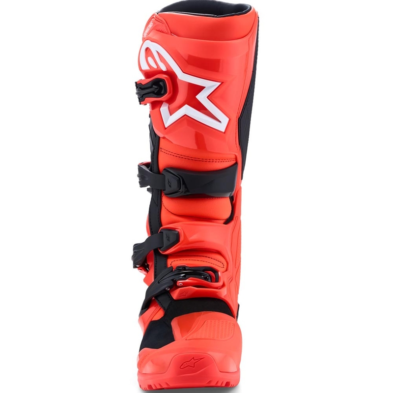 Alpinestars TECH 7 Enduro motocikla zābaki fluorescējoši sarkani-melni