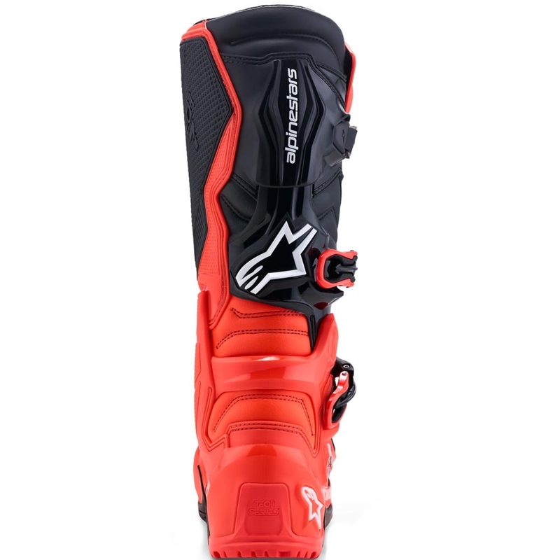 Alpinestars TECH 7 Enduro motocikla zābaki fluorescējoši sarkani-melni