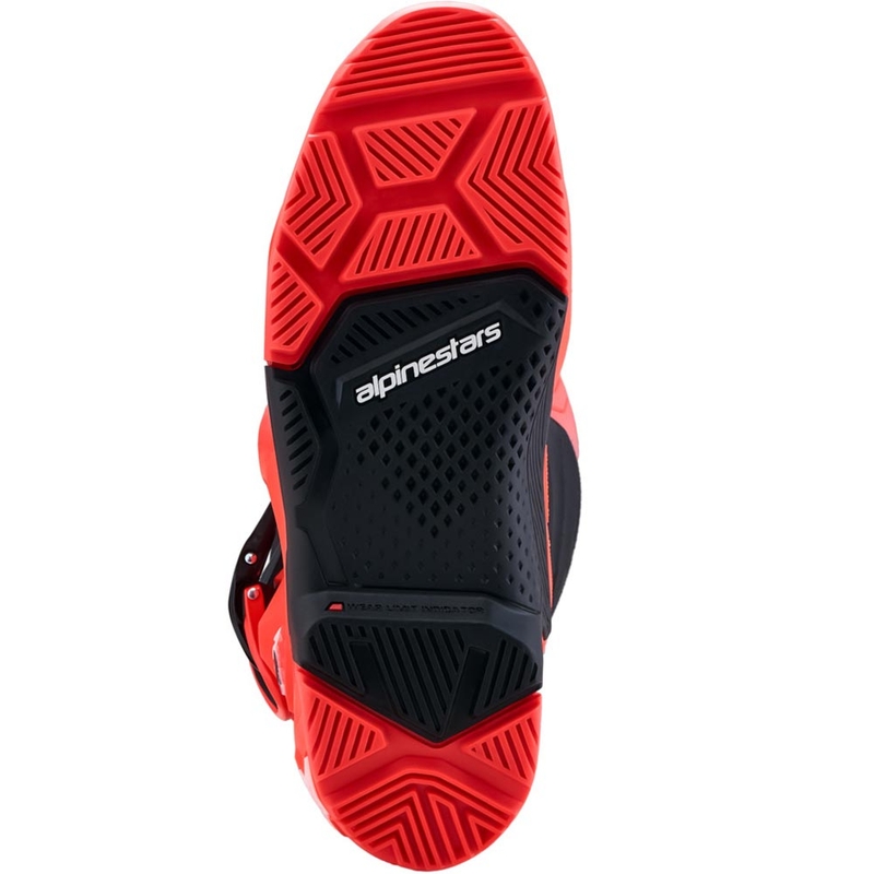 Alpinestars TECH 7 Enduro motocikla zābaki fluorescējoši sarkani-melni