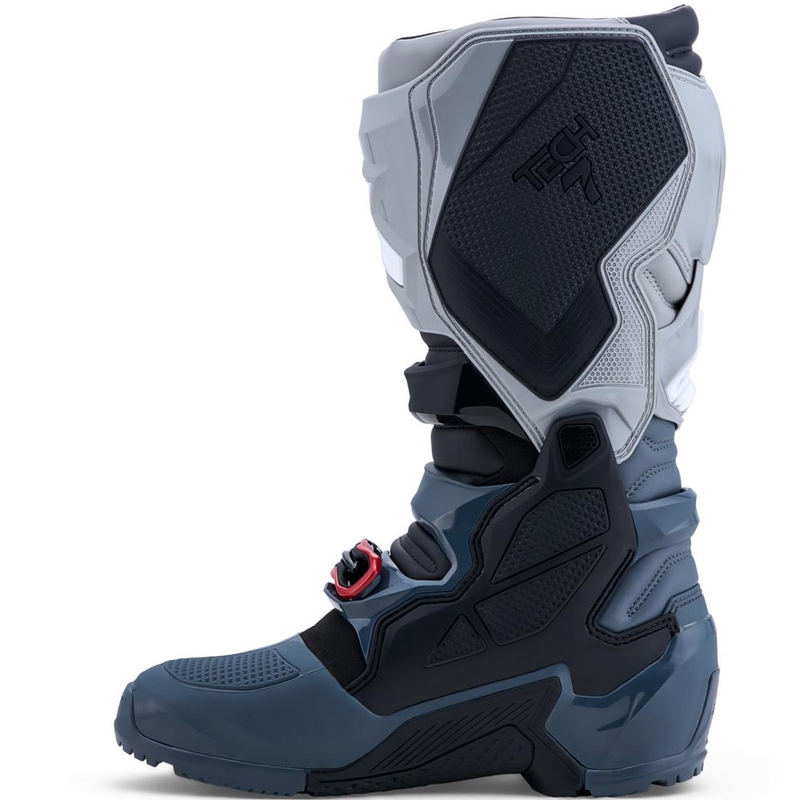Alpinestars TECH 7 Enduro Drystar motocikla zābaki tumši pelēki-gaiši pelēki-sarkani