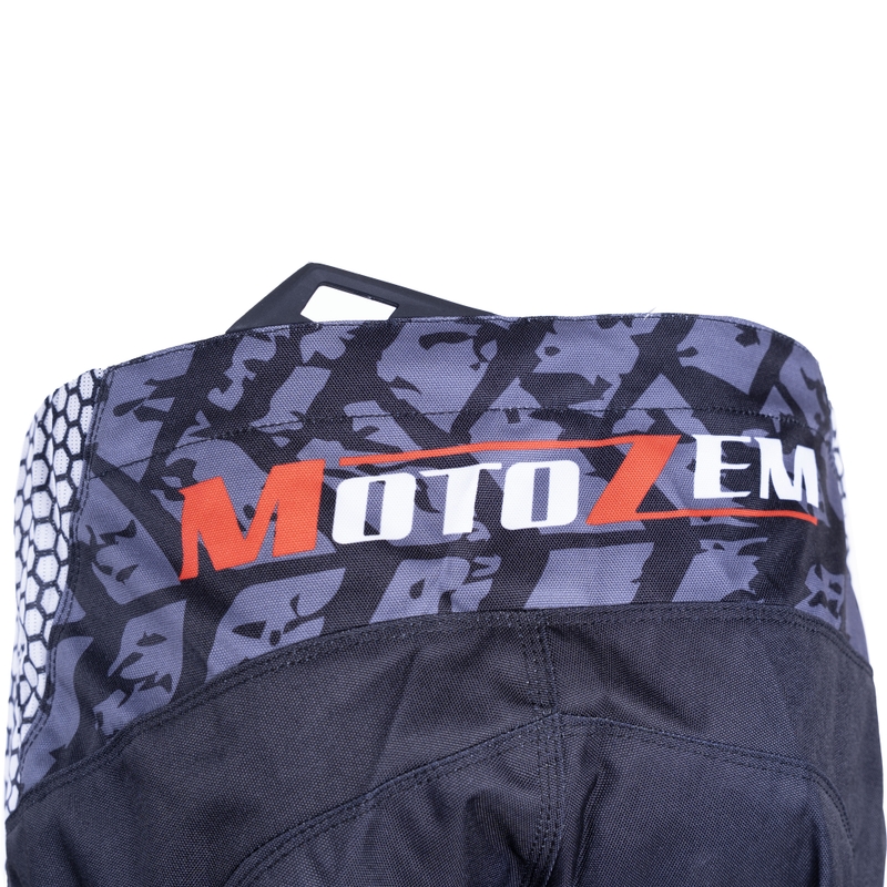 MotoZem Ground MX motokrosa bikses melnas-baltas-sarkanas