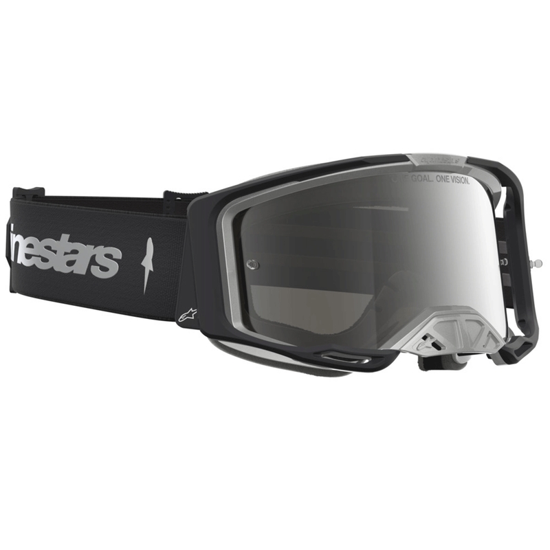 Alpinestars Vision 8 Amber motokrosa brilles melnas-sudrabainas