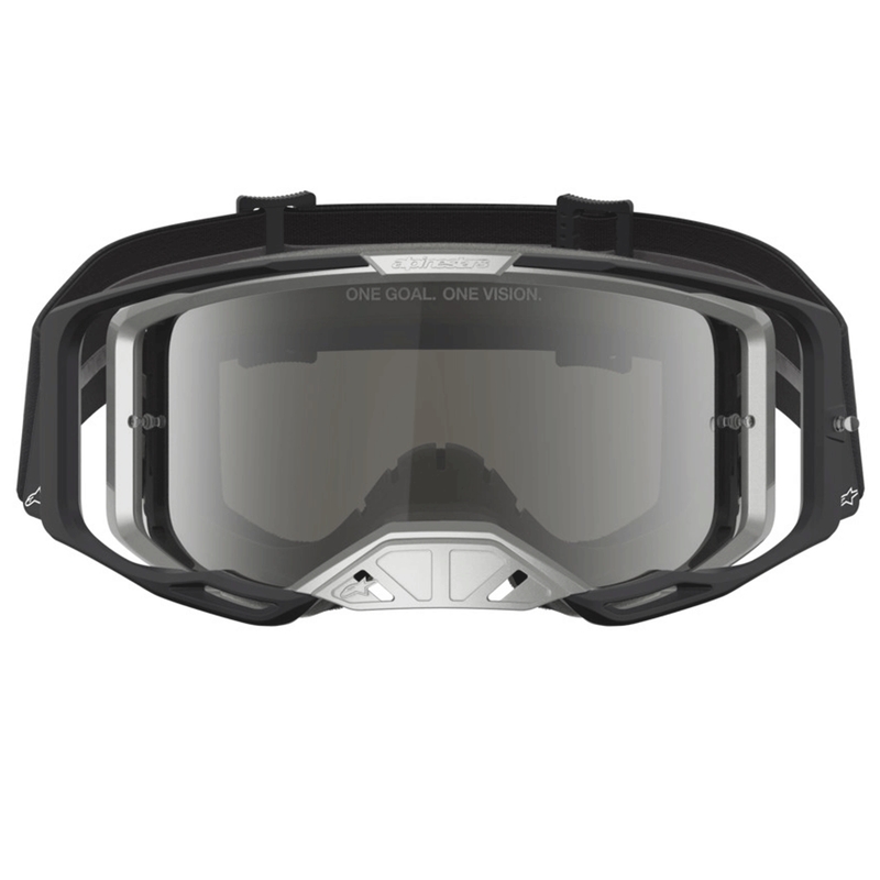Alpinestars Vision 8 Amber motokrosa brilles melnas-sudrabainas