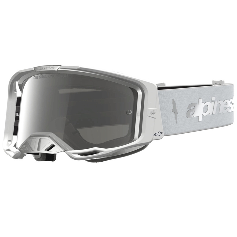 Alpinestars Vision 8 dzintara balti sudrabainas motokrosa brilles