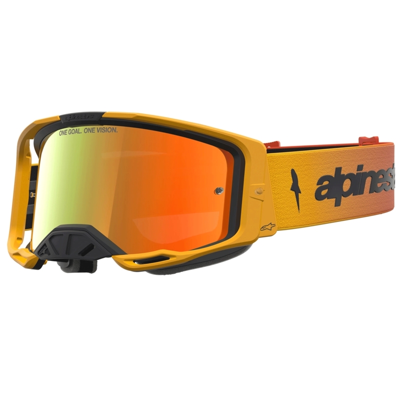 Alpinestars Vision 8 Amber motokrosa brilles dzelteni sarkanas melnas