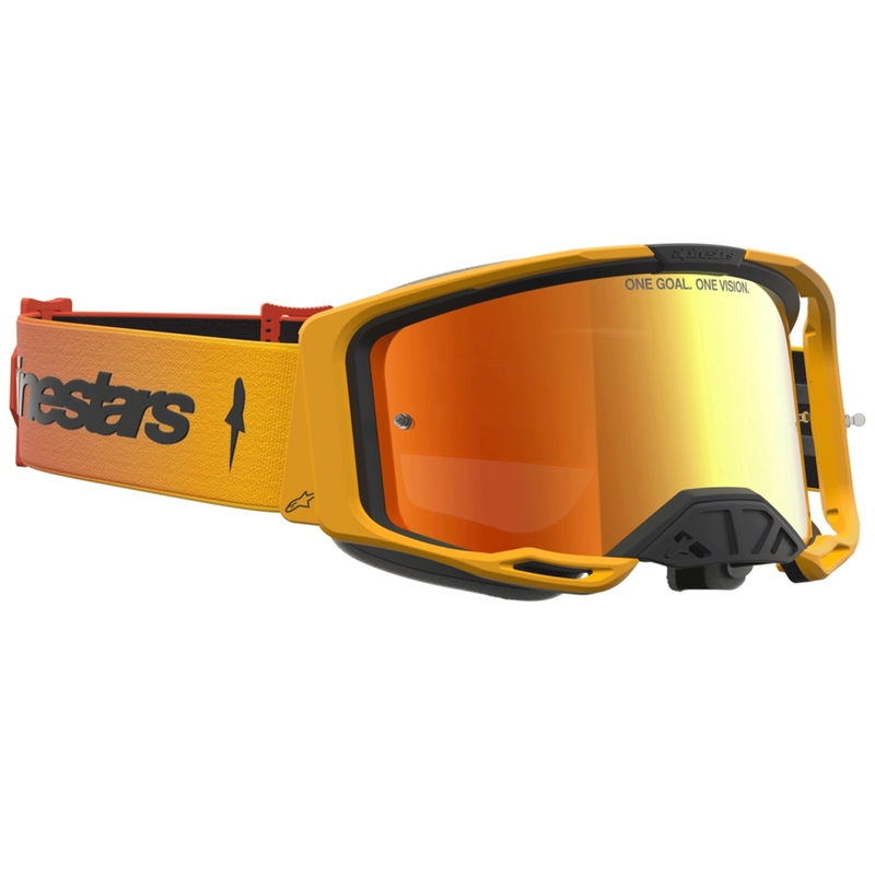 Alpinestars Vision 8 Amber motokrosa brilles dzelteni sarkanas melnas