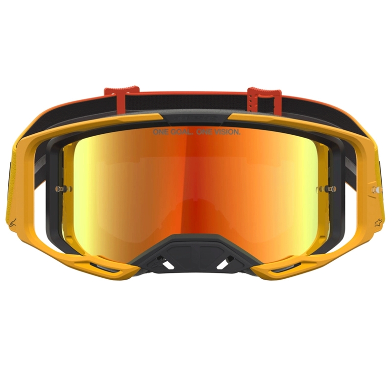 Alpinestars Vision 8 Amber motokrosa brilles dzelteni sarkanas melnas
