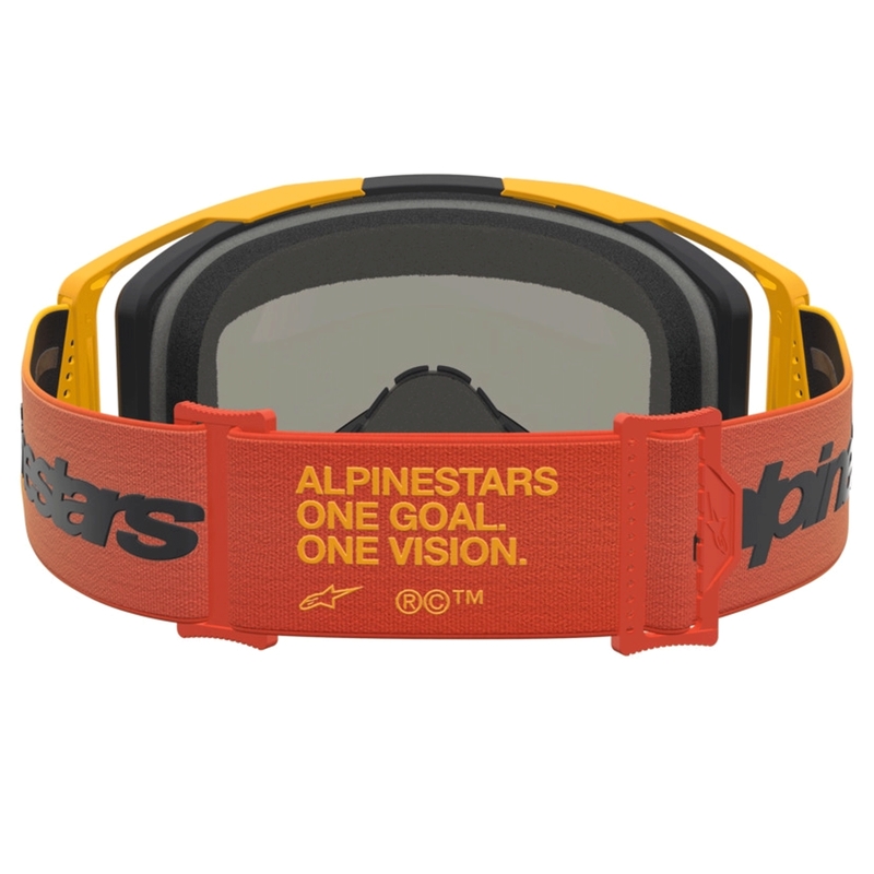 Alpinestars Vision 8 Amber motokrosa brilles dzelteni sarkanas melnas