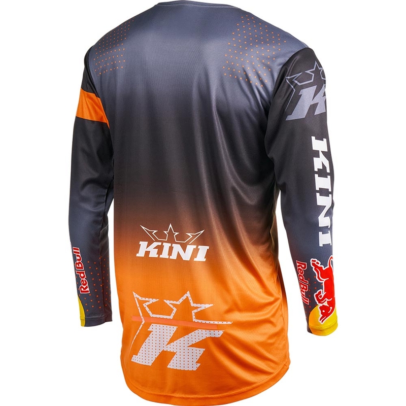Motokrosa krekls KINI Red Bull 2.0 MXC pelēkoranžs