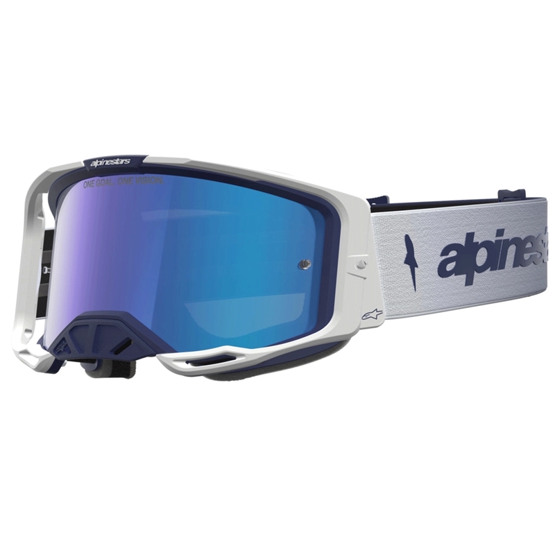 Alpinestars Vision 8 dzintara zili baltas motokrosa brilles