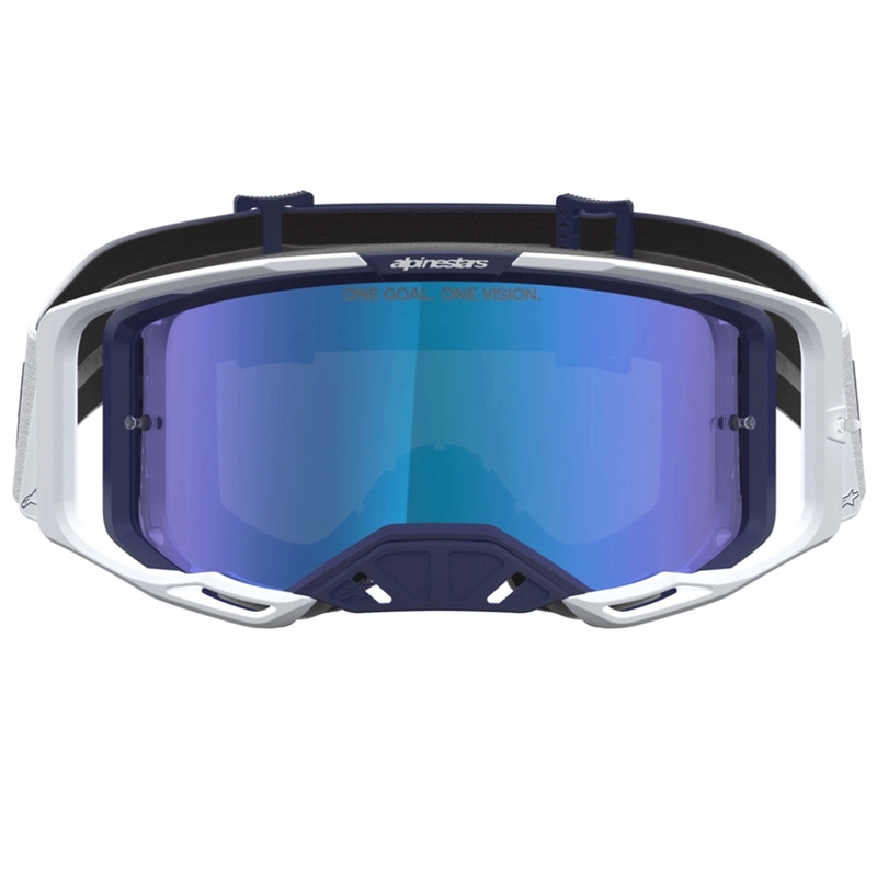 Alpinestars Vision 8 dzintara zili baltas motokrosa brilles