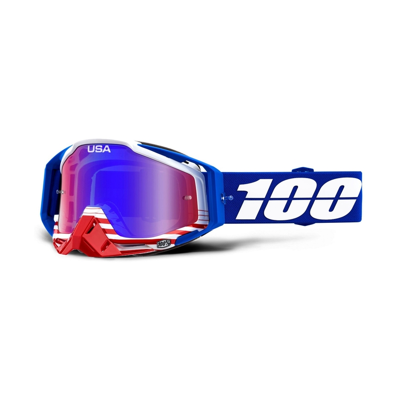 Motokrosové brýle 100% Racecraft ANTHEM (modro-červené zrcadlové plexi)