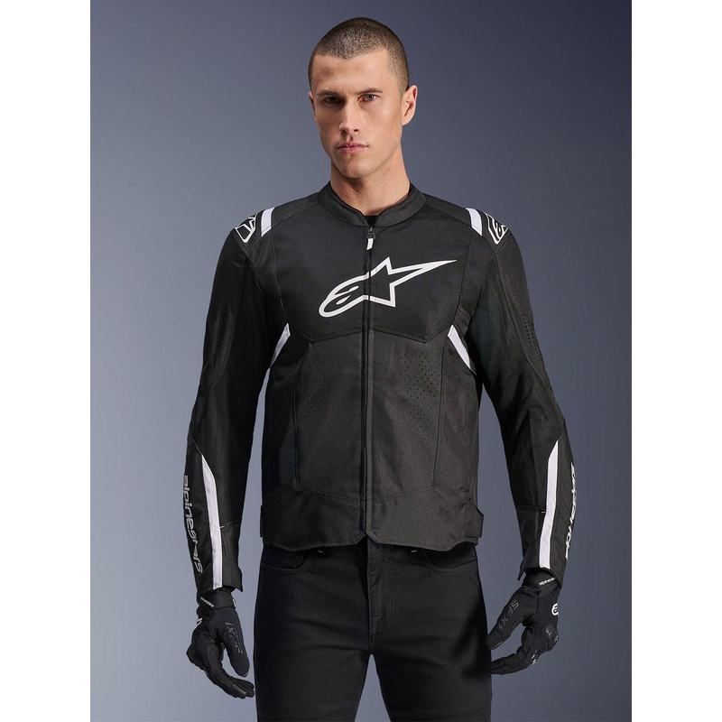 Alpinestars T-SPS Air V2 melnā un baltā motocikla jaka
