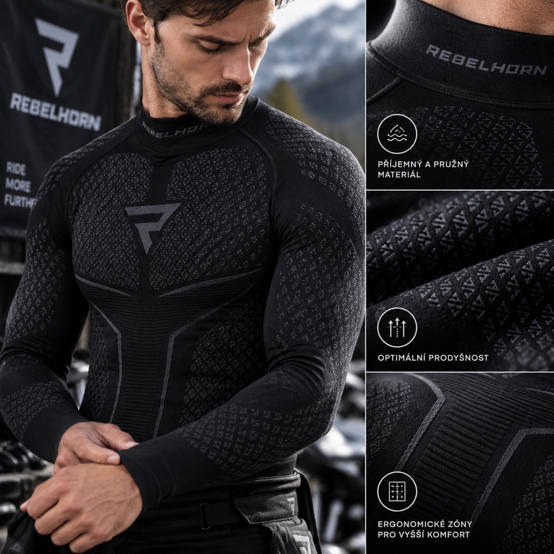 Rebelhorn Therm II melns-pelēks termokrekls