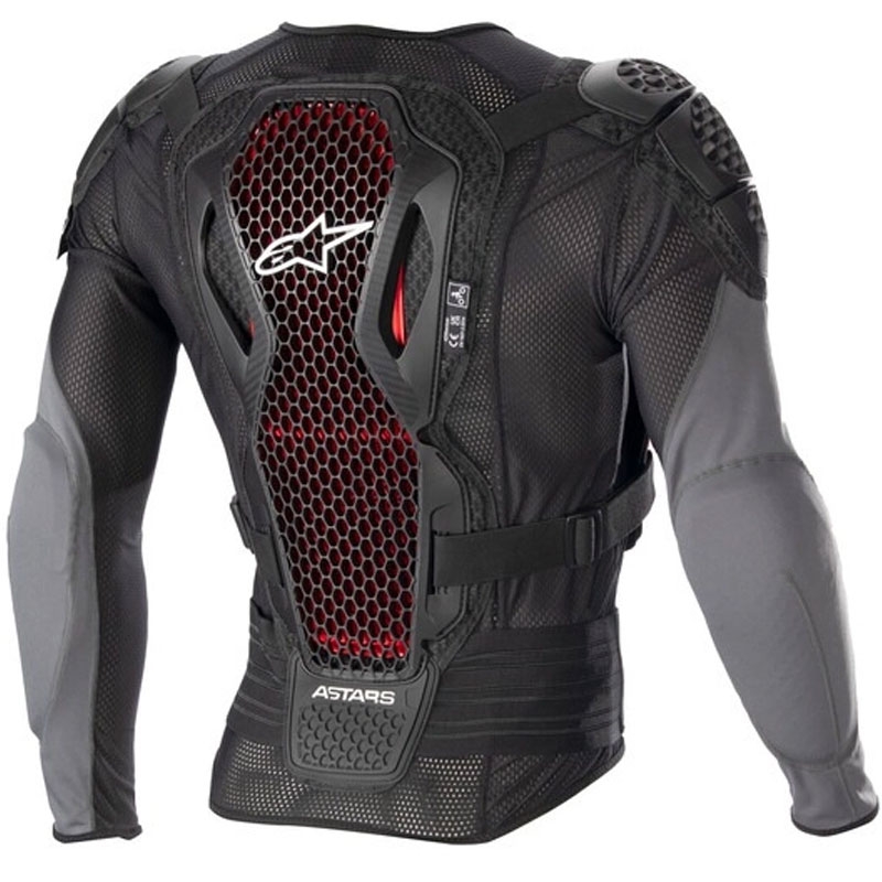 Alpinestars Bionic Plus 2 melns-pelēks-sarkans ķermeņa aizsargs