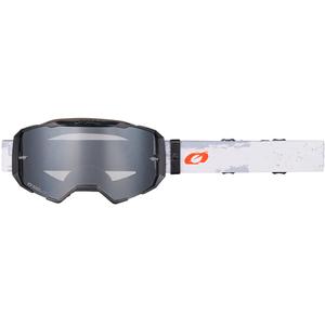 Motokrosa brilles O´Neal B-22 Krāsa balta-melna ar sudrabainu pleksiglasu