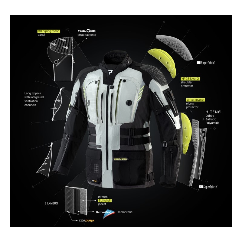 Rebelhorn Patrol Black Motocikla jaka