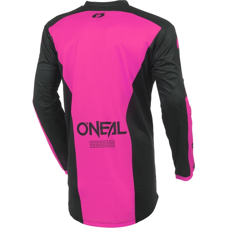 Sieviešu motokrosa krekls O'Neal Element Racewear melns-rozā