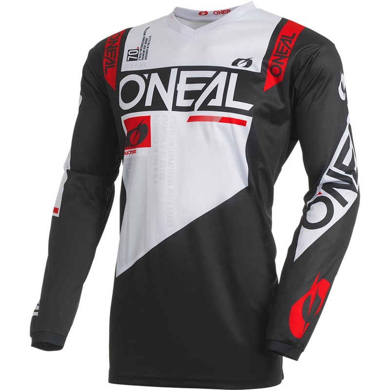 O'Neal Element Factor motokrosa krekls melns-balts