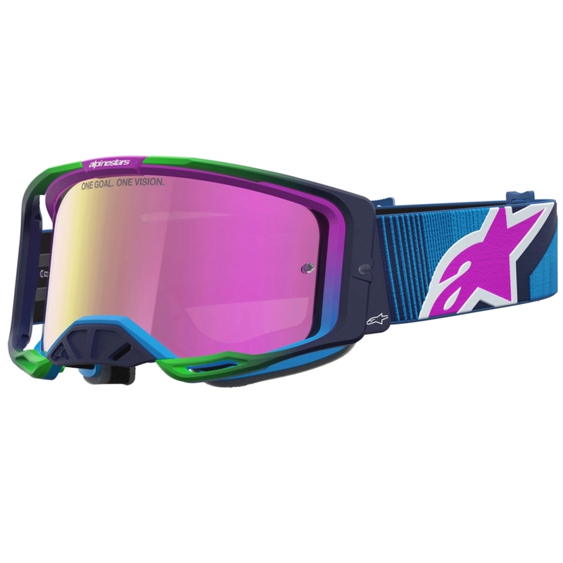 Alpinestars Vision 8 Maven zili violetas motokrosa brilles