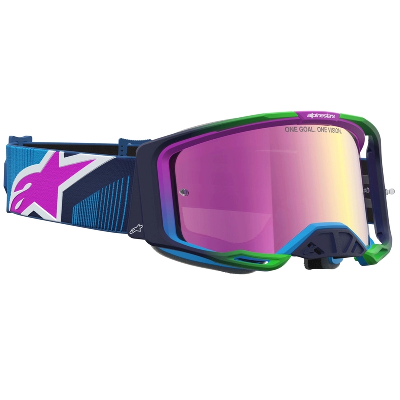 Alpinestars Vision 8 Maven zili violetas motokrosa brilles