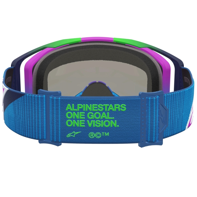 Alpinestars Vision 8 Maven zili violetas motokrosa brilles