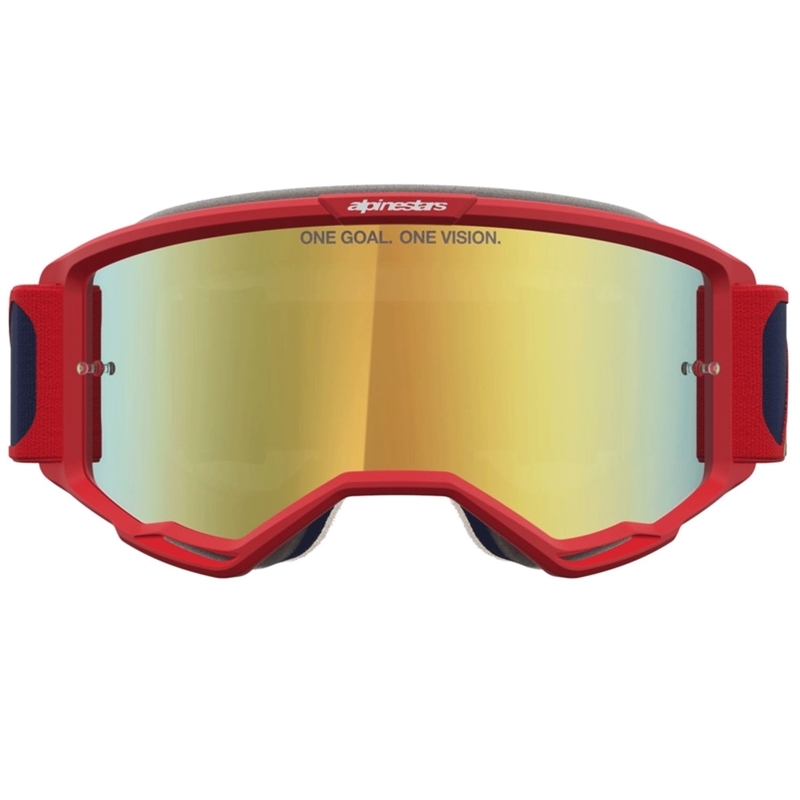 Alpinestars Vision 5 Drag motokrosa brilles sarkanas-zilas-fluorescentas dzeltenas