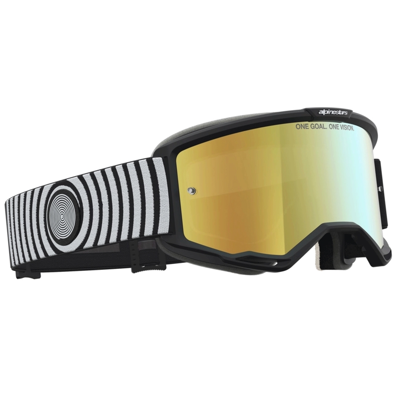 Alpinestars Vision 5 Hone motokrosa brilles melnas-baltas