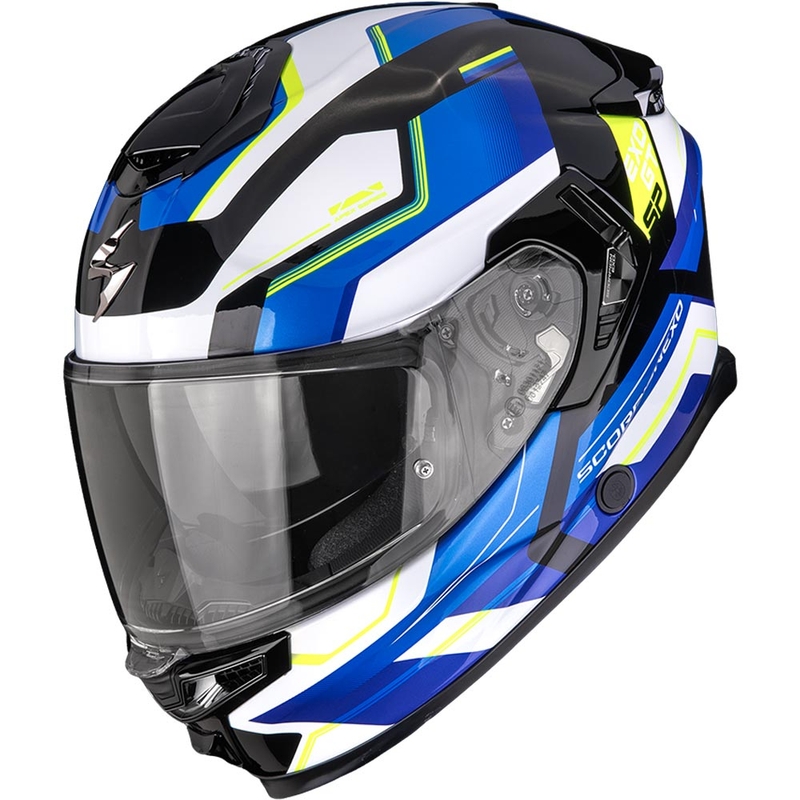 Scorpion EXO-GT SP Air Arkon slēgta motocikla ķivere melna-balta-zila