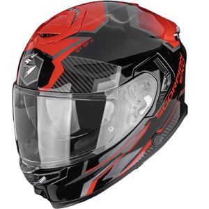 Scorpion EXO-GT SP Air Atlas slēgta tipa motocikla ķivere, melna-sarkana