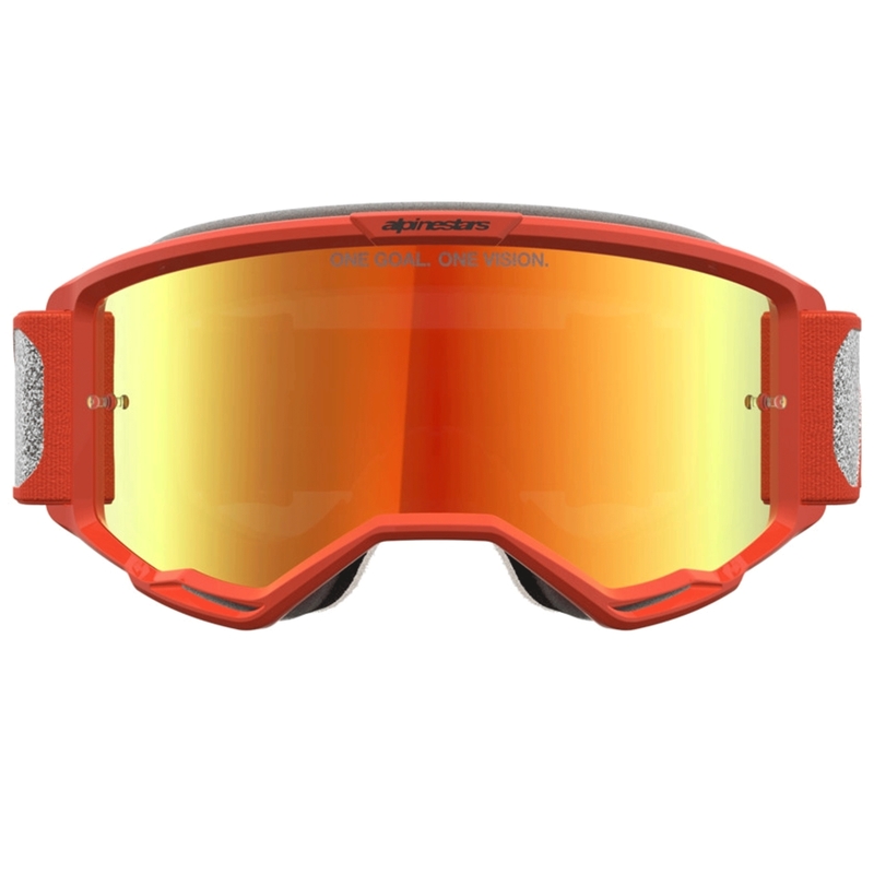 Alpinestars Vision 5 Rora sudrabaini oranžas motokrosa brilles