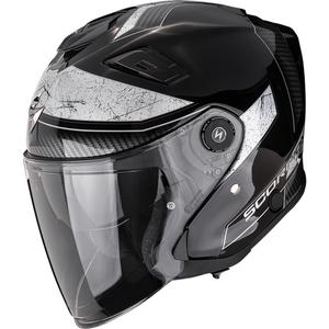 Scorpion EXO-GT Jet Crest atvērtā motocikla ķivere melna-sudrabaina