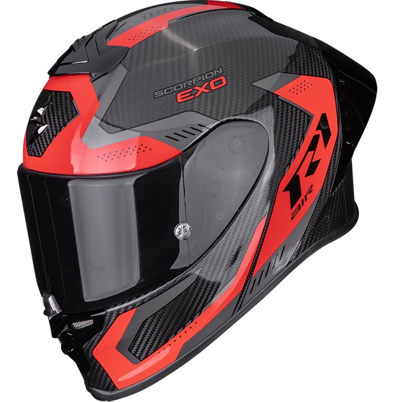 Scorpion EXO-R1 EVO II Air Propel slēgta motocikla ķivere, melna-sarkana