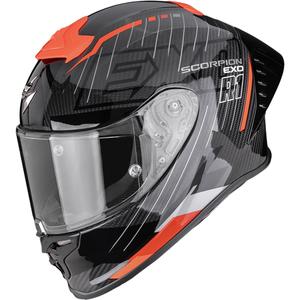 Scorpion EXO-R1 EVO II Air Surge slēgta motocikla ķivere, melna-sarkana